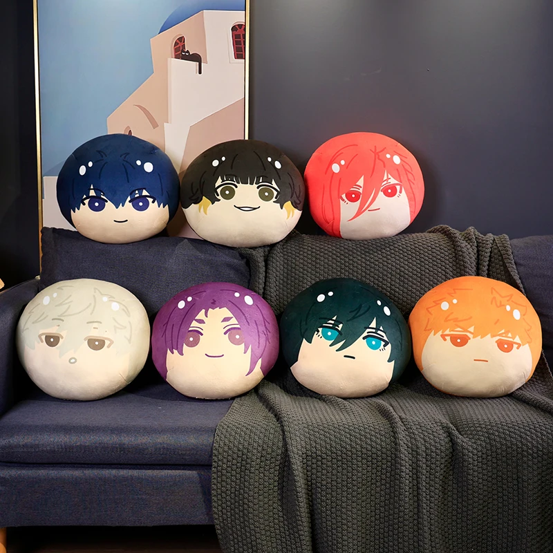 BLUE LOCK  Plush Toy Dumpling Isagi Yoichi Nagi Rin Chigiri Reo Anime Plush Back Cushion Sofa Pendant Gifts First Bullet