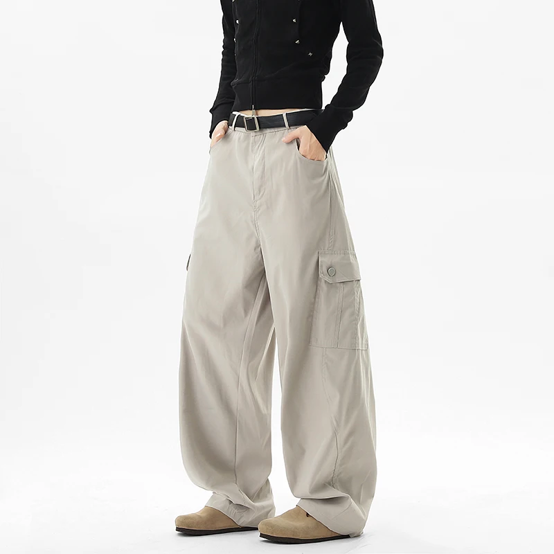 Рабочие брюки-карго, мужские свободные широкие брюки, модные повседневные брюки с несколькими карманами, осенне-весенний дизайн Sensation