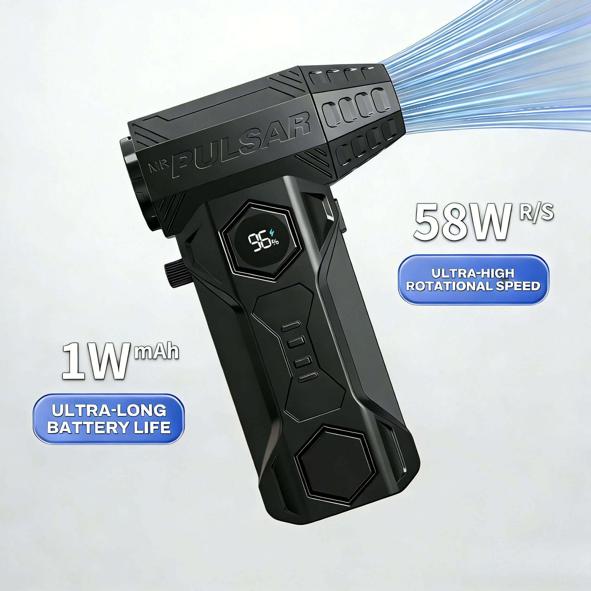 

Воздуходувка X11 Violent Jet Fan с мощным воздушным потоком 53 м/с, бесщеточный двигатель, перезаряжаемая через Type-C, компрессионная воздушная щетка для удаления пыли