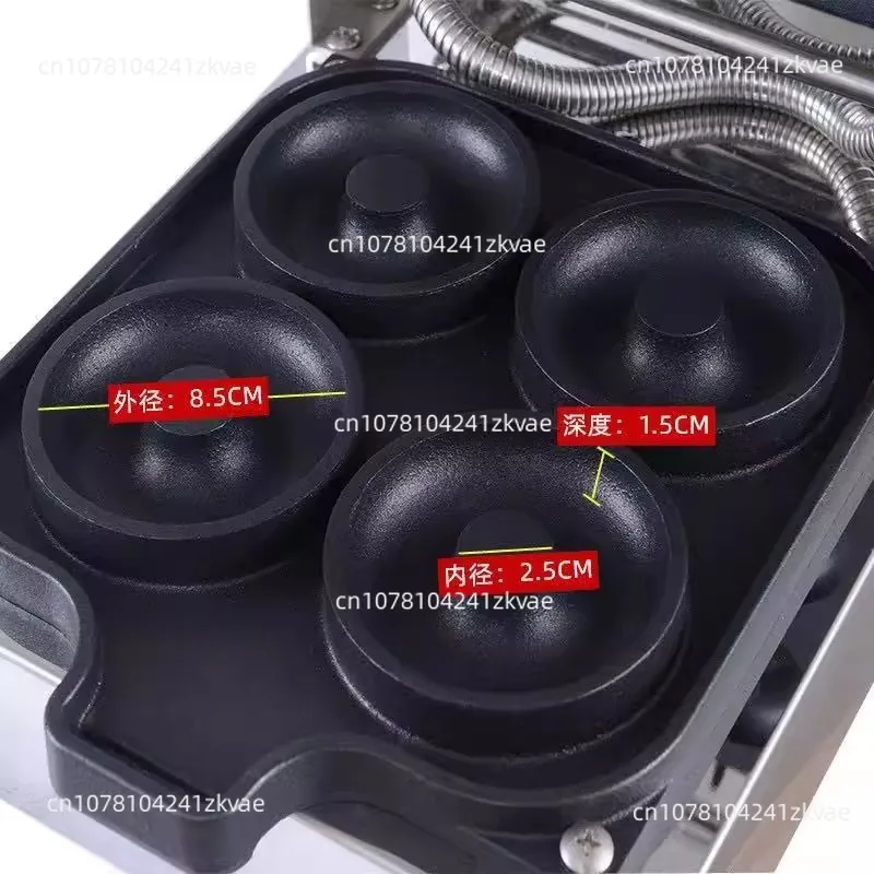 صانعة الدونات والمافن بأربعة شرائح مع تسخين على الوجهين للوجبات الخبز