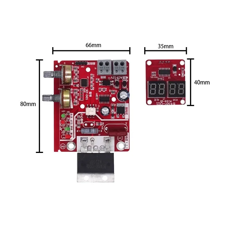 NY-D01 Spot Welder Control Board Digital Time Current Regulation DIY Welding Controller