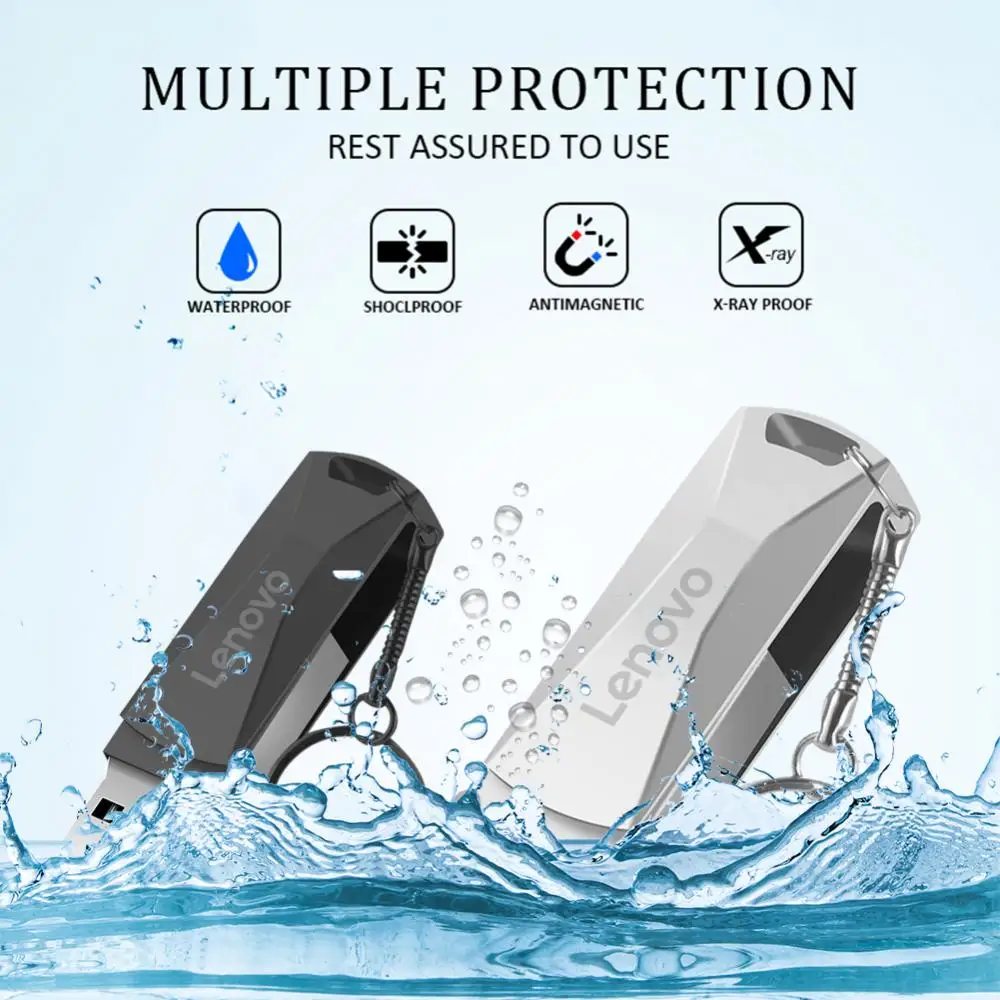 100% Original Lenovo Real Capacity 2TB USB Memory USB 3.0 Flash Drive Super Tiny Pen Drive 128GB Pendrive For Laptop/Tablet/PC