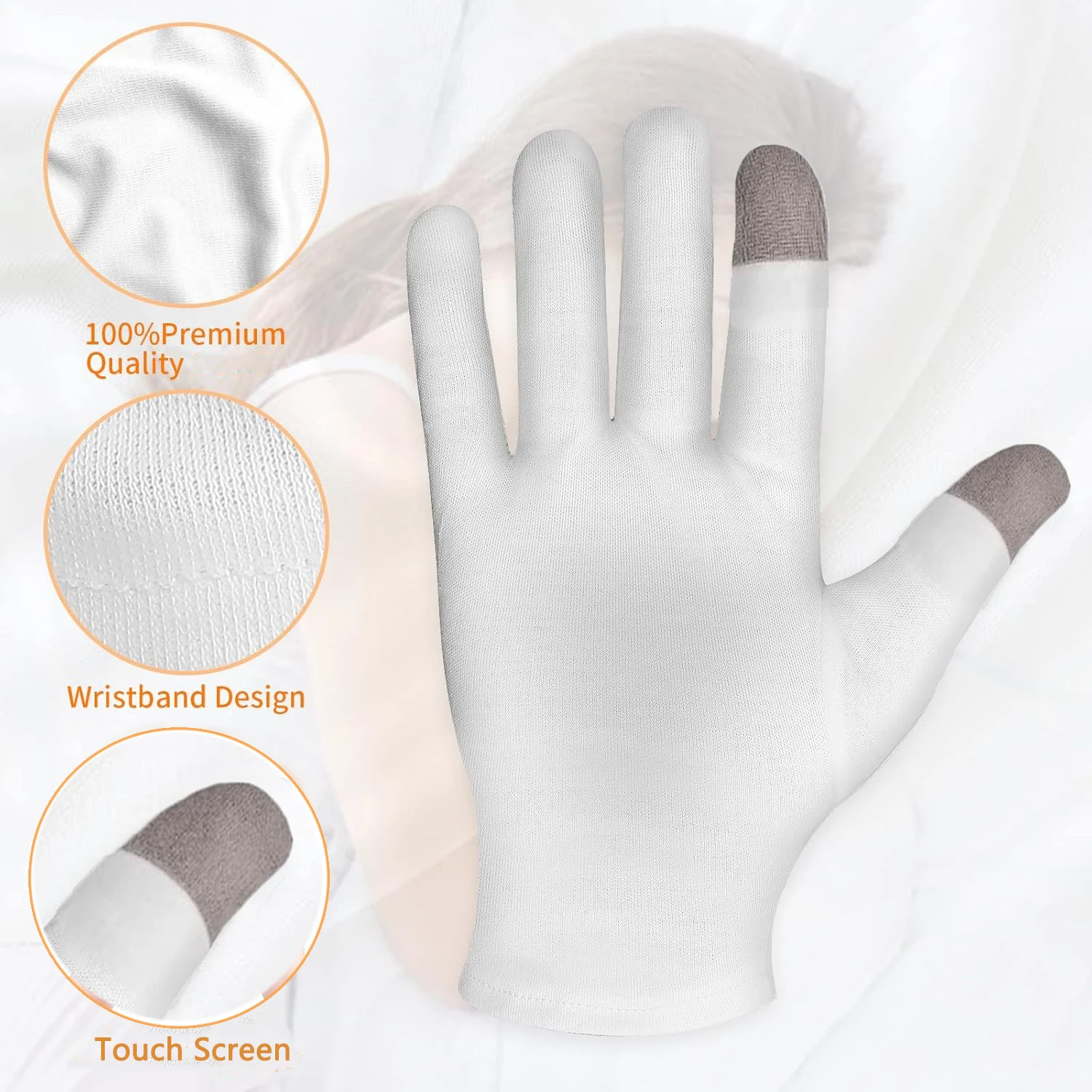 2 Pairs Moisturizing Gloves&Socks for Overnight Bedtime Heal Eczema Sleeping Lotion Hand Spa Treatment,Repair Cracked Dry Skin