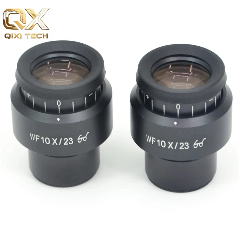 2 pièces - Oculaire grand champ WF10X pour microscope stéréoscopique binoculaire et trinoculaire - Interface d'installation 30 mm