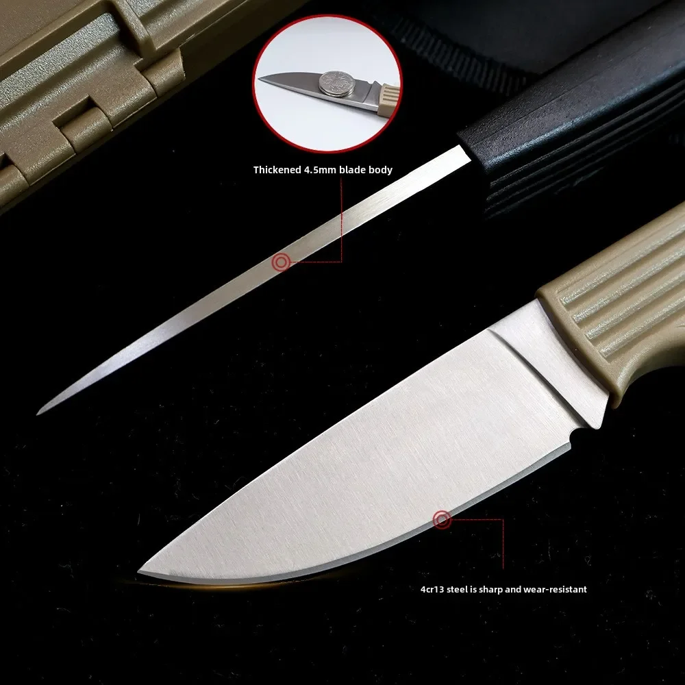 2025 جديد سكينة سرفايفل في الهواء الطلق المحمولة التخييم الدفاع عن النفس حزام غمد صلابة عالية سكين مستقيم EDC أداة