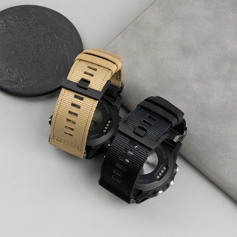 Płócienny pasek QuickFit 22mm/26mm do Garmin Fenix 8 7 7X pro 6 6X Epix pro 2 5 5X plus Descent G1 mk3i 965 955 Bransoletka z paskiem