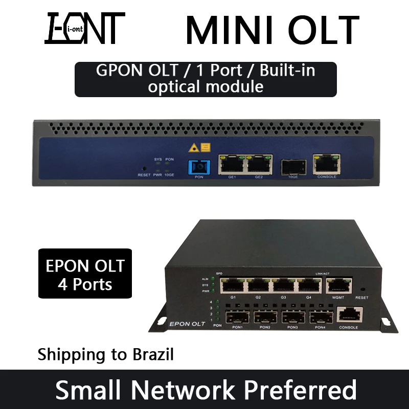 

GPON OLT 1:128 Compatible GPON ONU SNMP 1 PORT FTTH Mini Telnet CLI WEB Manage Function Single Port MINI 4Port EPON OLT XPON ONT