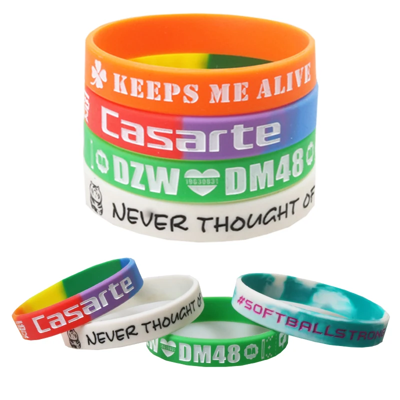 Custom Wristband ID SOS Bracelets, 100pcs Set