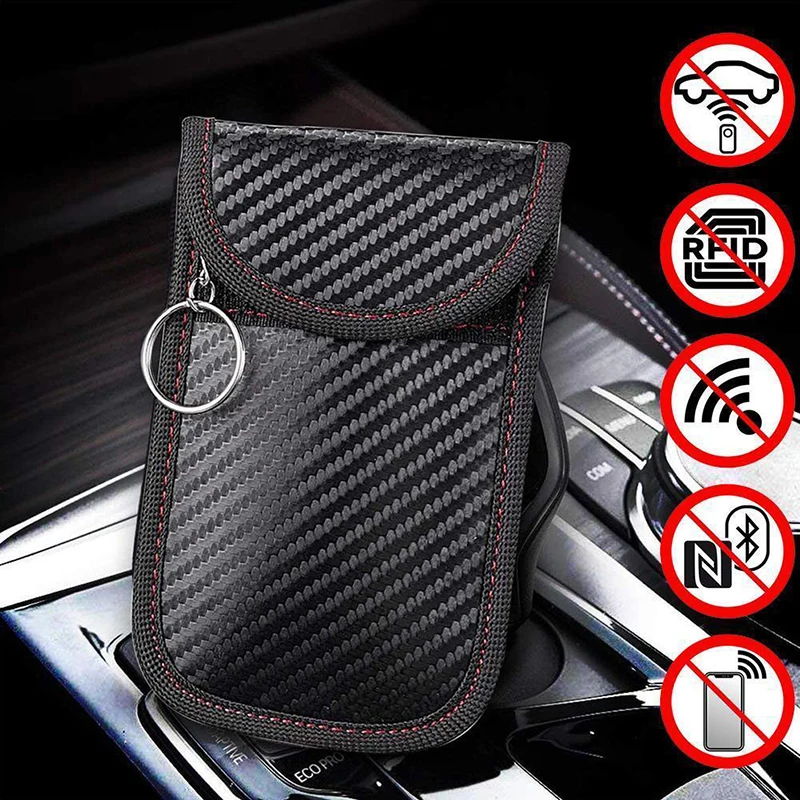 Car Key Signal Blocker Case Faraday Cage Fob Pouch Keyless Rfid Blocking Bag For BMW Audi Mercedes Benz Mazda Ford Honda Toyota