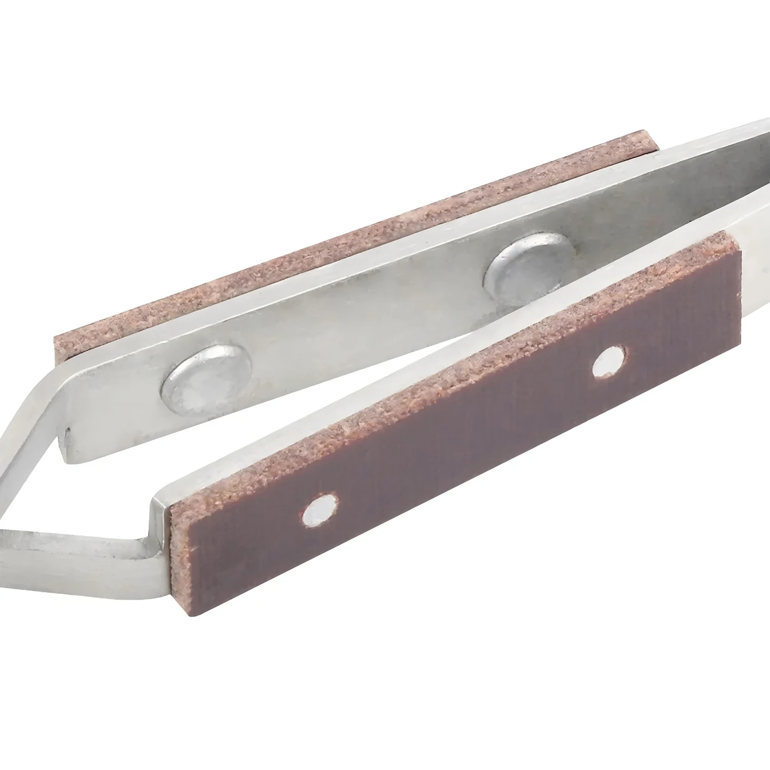 162mm Cross Lock Reverse Tweezers with Straight Tips Fiber Wooden Grip for Craft Hobby Jewelry Model Making Soldering Tool