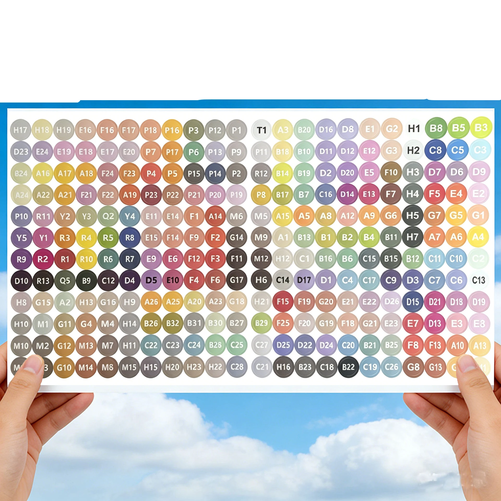 264 Color Full-Color Stickers DIY Puzzle Accessories Puzzle Beads Hot Fusion Bean Color Number Stickers Full-Color Stickers