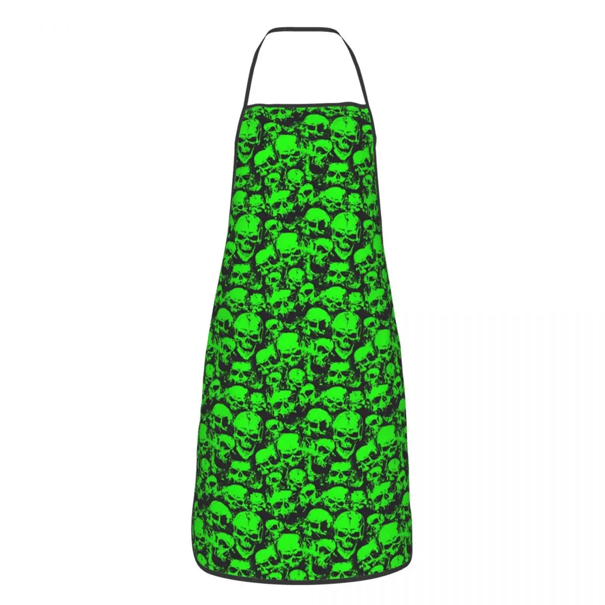 Ghost Skull Print Luminous Horror Night Halloween Aprons Chef Cuisine Tablier Bib Kitchen Cleaning Pinafore for Women Men