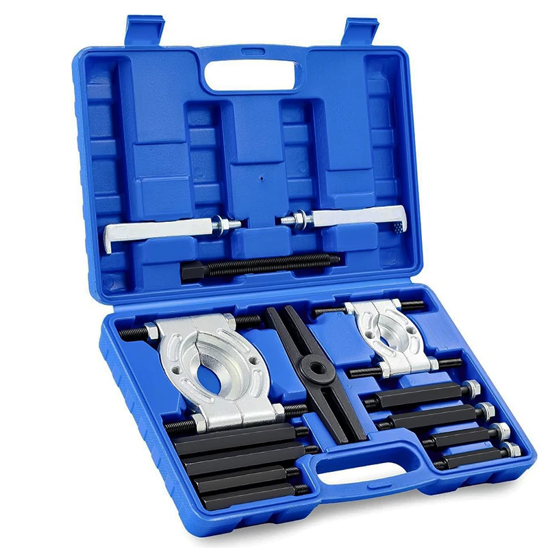 12 / 14Pcs Car Bearing Separator Set Bearing Removal Puller Tool Set Pinion Fly Wheel Hub Axle Splitter Kit with 2\