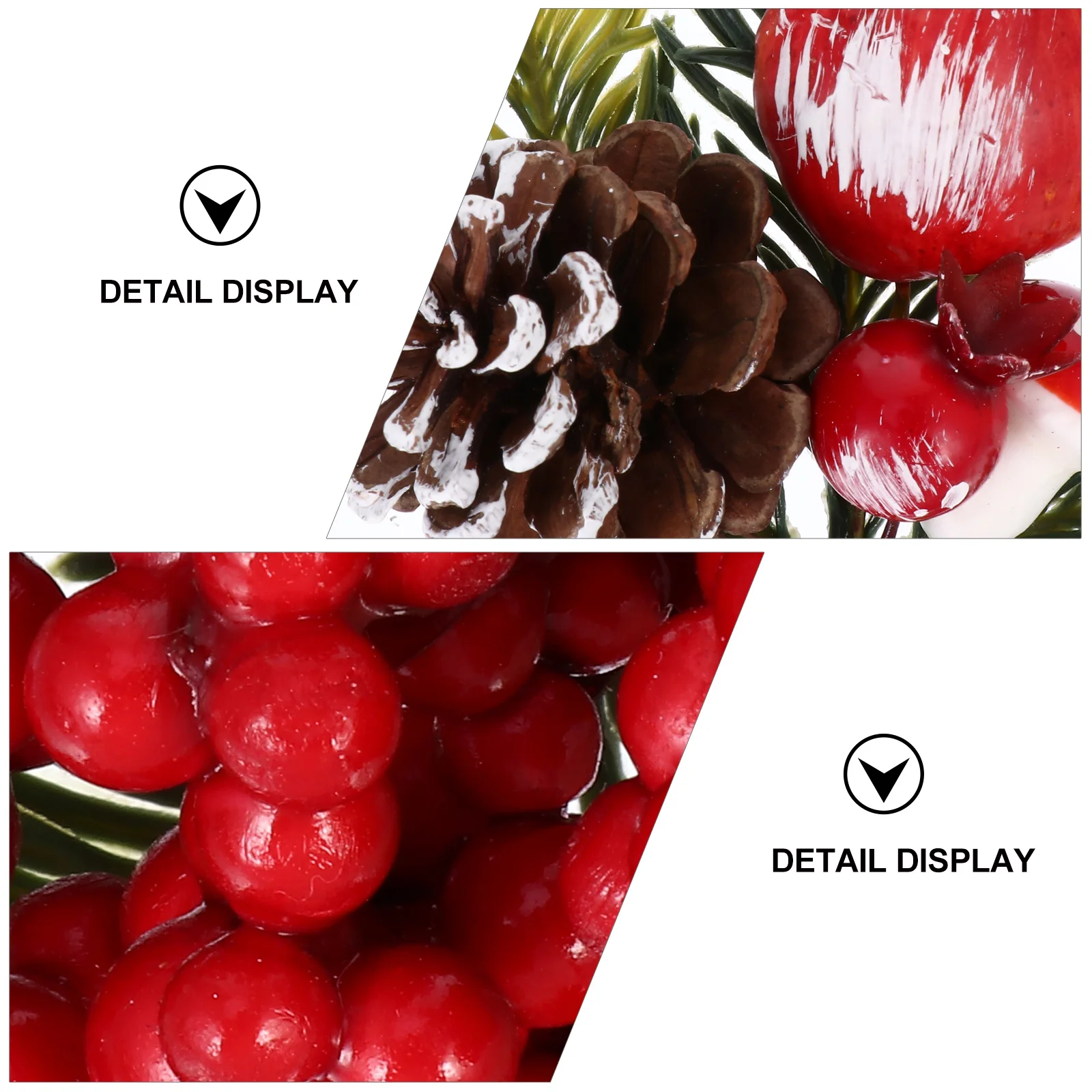 

8Pcs Christmas Red Berry Decorations Material Exquisite Craftsmanship Perfect for Holiday Functions Pine Cone Ornament