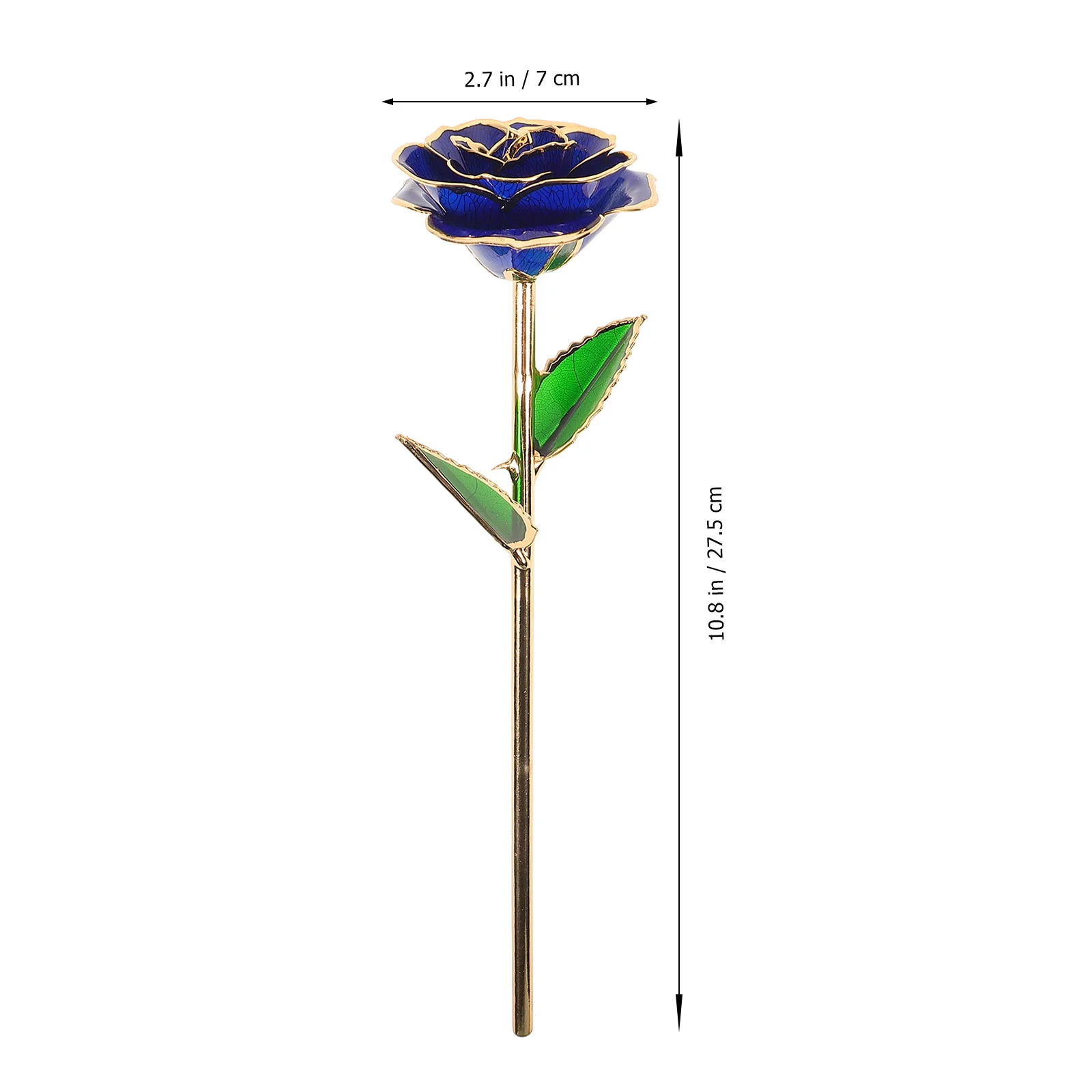 

Preserved 24K Gold Rose Dark Blue Lacquered Artificial Flower for Valentine's Day Anniversary Christmas Mother's Day Gift