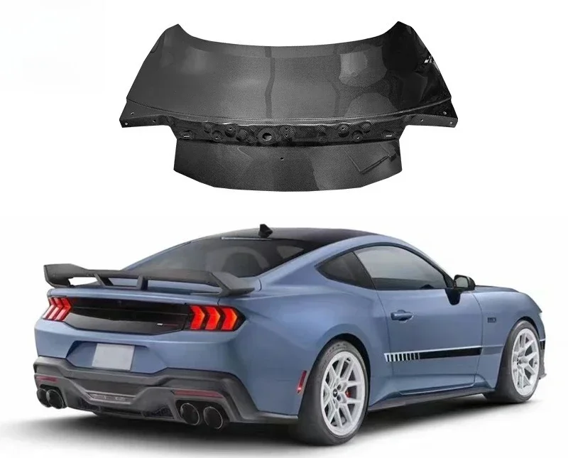 

Applicable To: 24 Ford Mustang Carbon Fiber Tail Lid Mustang Modified Trunk Lid Trunk Lid Surrounded