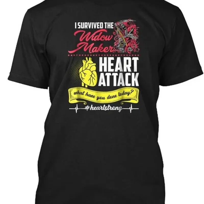 I Survived The Widow Maker Heart Attack Size Premium T Shirt M 2XL