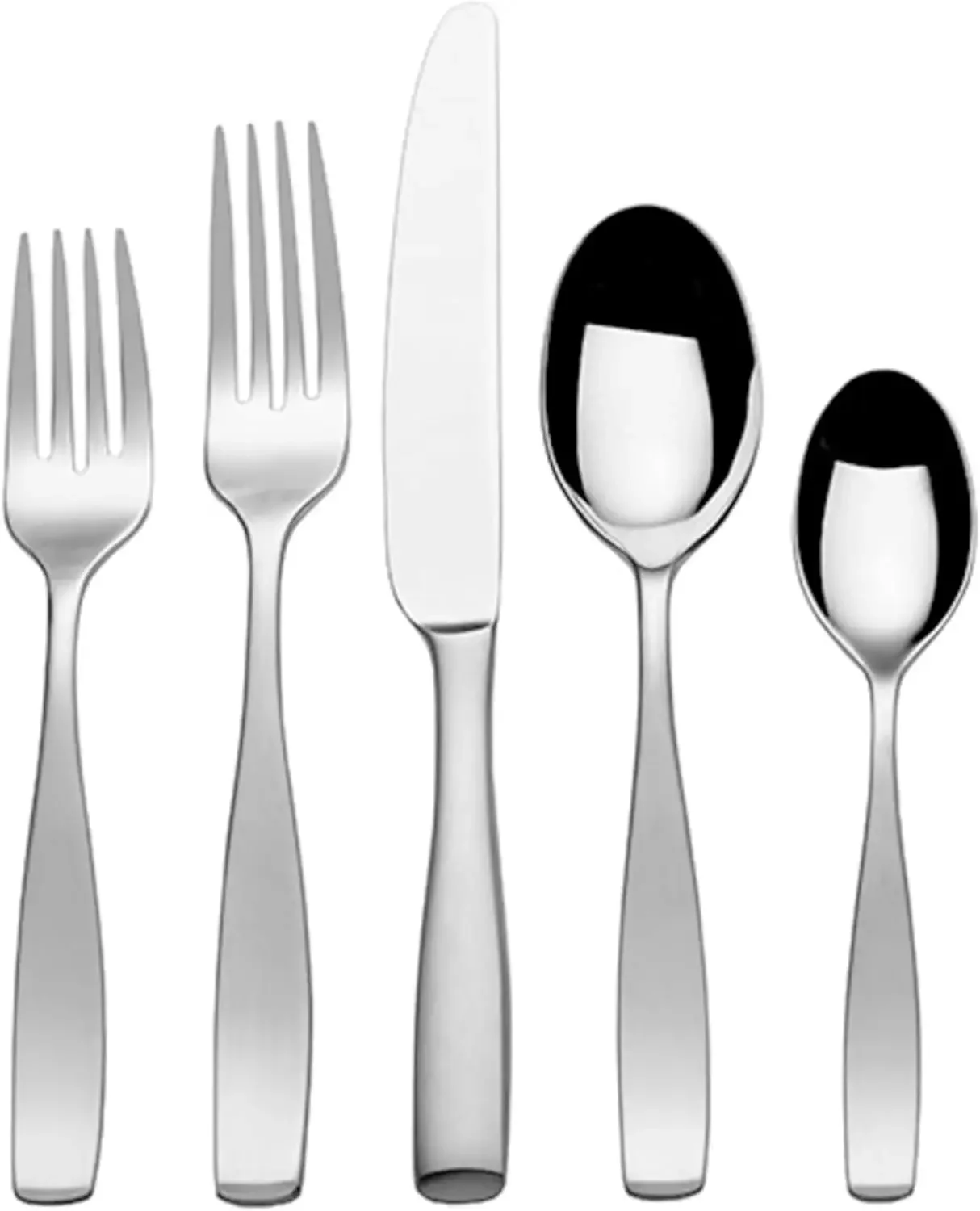 Satin Loft Flatware Service for 12, 65 Piece Set, 18/10 Stainless Steel, Silverware Set with Serving Utensils