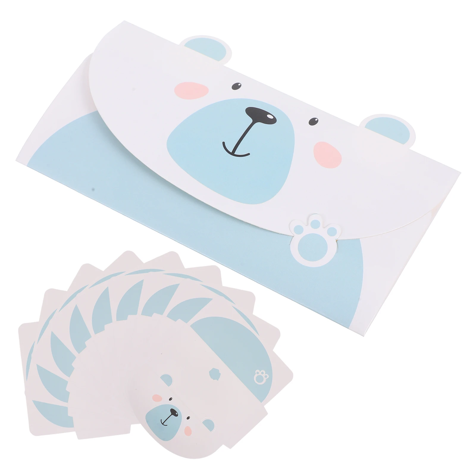 

20 Pcs Holiday Cards Cards Cartoon Animal Designs Blank Interior Kids Birthday Party Holiday Folder