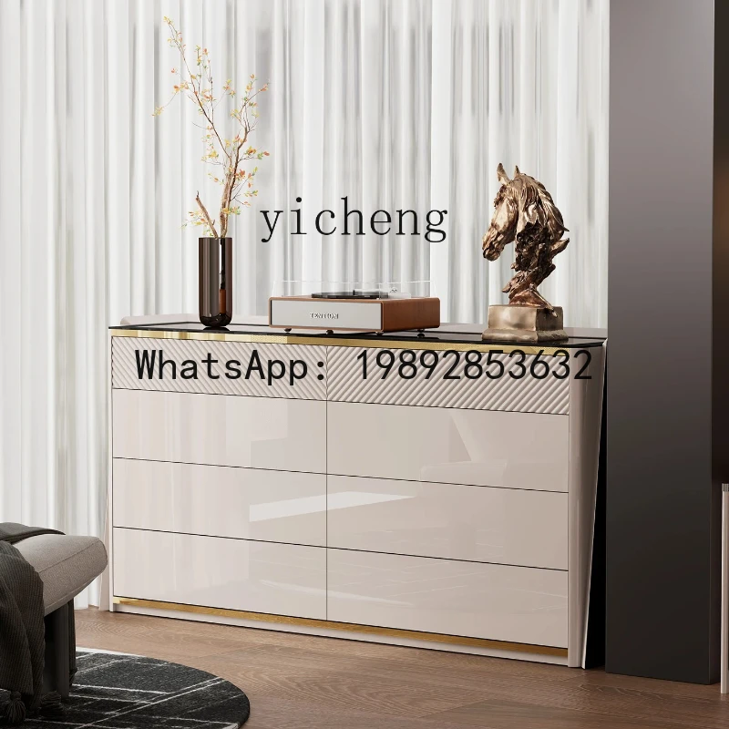 Italian light luxury high-end eight-bucket cabinet dresser integrated bedroom bedside jewelry against the wall cloakroom locker