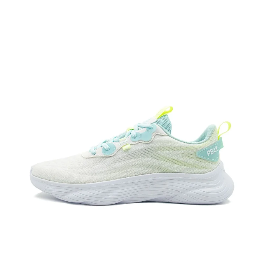 PEAK Cushioning Abrasion Resistant Slip Resistant Low top Casual Running Shoes Men's White Green Blue