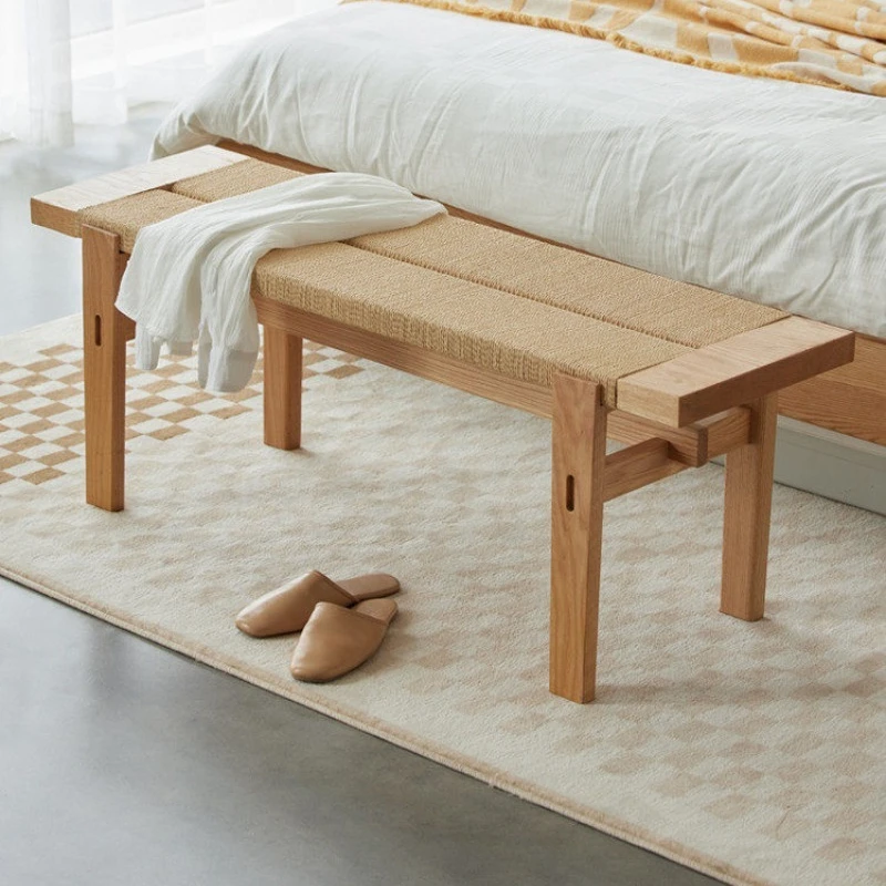 Luxury-Style Benches High-End Solid Wood Modern Minimalist Benches Japanese Long Piece Nice Home Furniture Panchine ZYCD