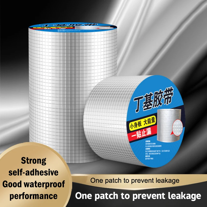 Super Strong Aluminum Foil Butyl Tape Waterproof Thicken Self Adhesive Sealing Tape For Roof Pipe Repair Stop Leak Tools