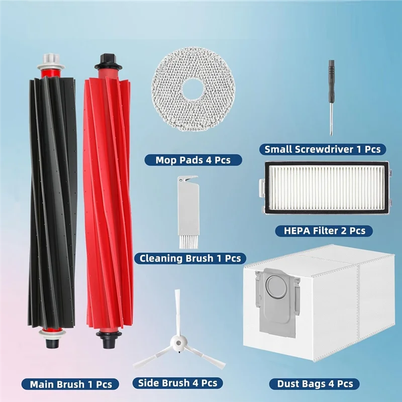 WHYY-Accessories For Roborock Qrevo Master / Qrevo Slim Vacuum Cleaner Parts Main Side Brush Hepa Filter Mop Cloth Dust Bags