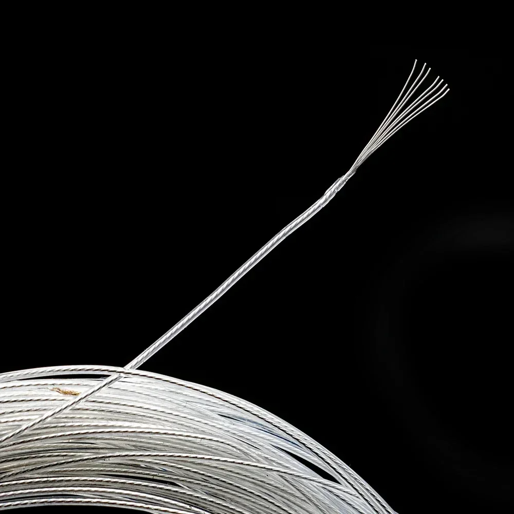 ■   10m izolacja HIFI posrebrzany kabel miedziany OCC o wysokiej czystości głośnik audio linia słuchawek pojedynczy rdzeń OD: 0,62mm 32awg