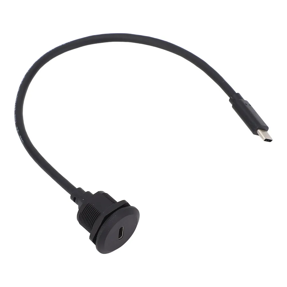 5Gbps Data Transfer Panel Mount Extension Cable Type C 3.0 20V 3A Max Power Male to Female Connector Cable