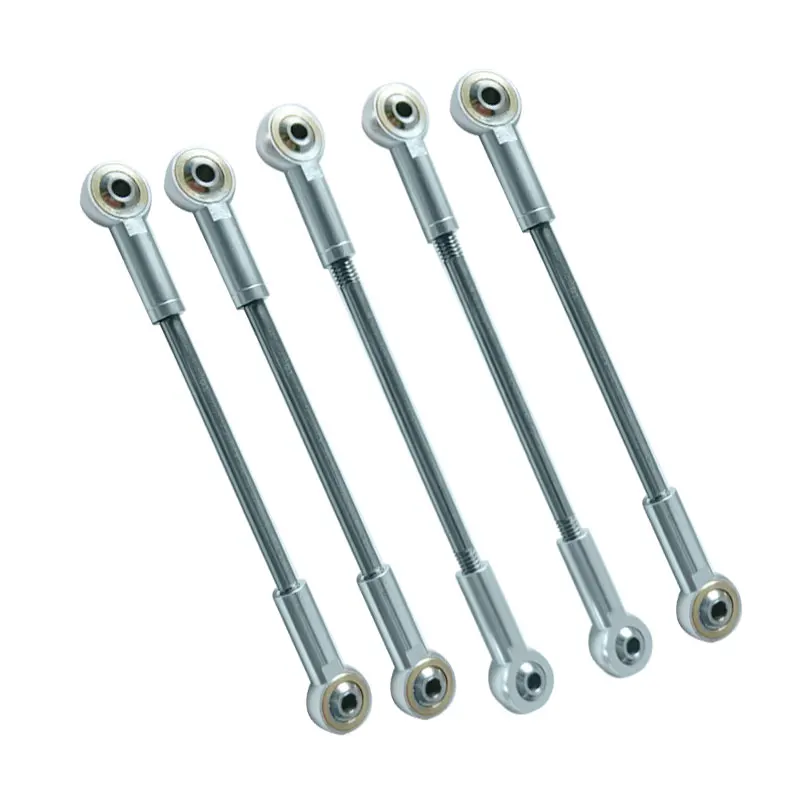 5pcs 100mm/110mm Length M4 Ball Head Push Rod with 2 Front and Back Teeth Pull Rod for RC Model Airplane