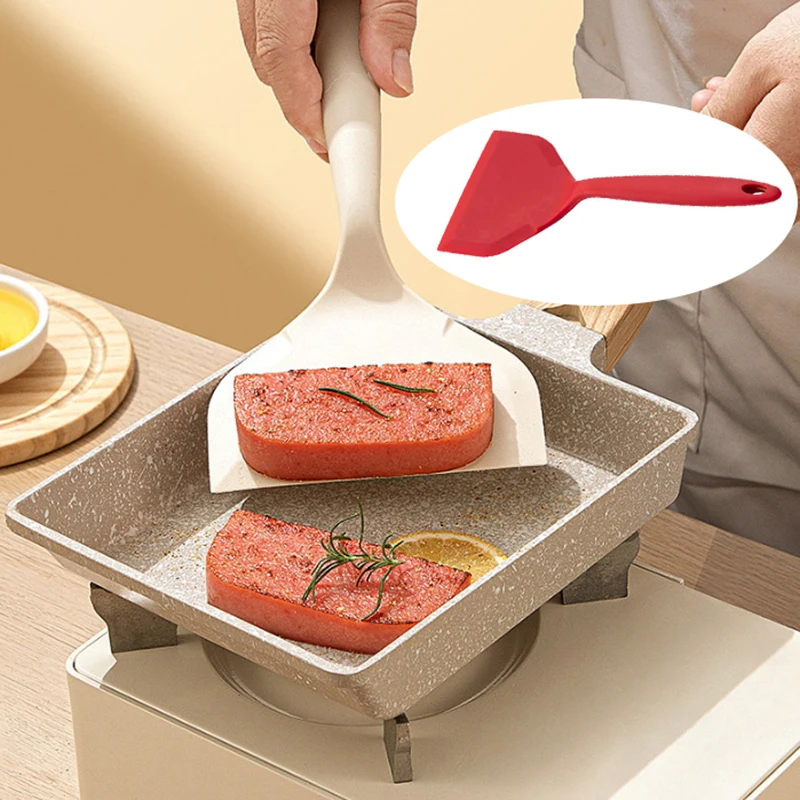 Silikonowa łopatka do naleśników Łopatka do omletów Łopatka do jajek Nieprzywierająca, szeroka, miękka łopatka do pizzy Skrobak kuchenny