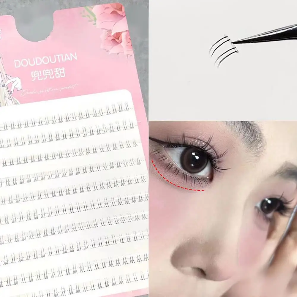 لاش تمديد الحلو لاش تطعيم لطيف تحت رمش الرموش السفلية الطبيعية الهزلية العين عناصر أدوات ماكياج الرموش العنقودية