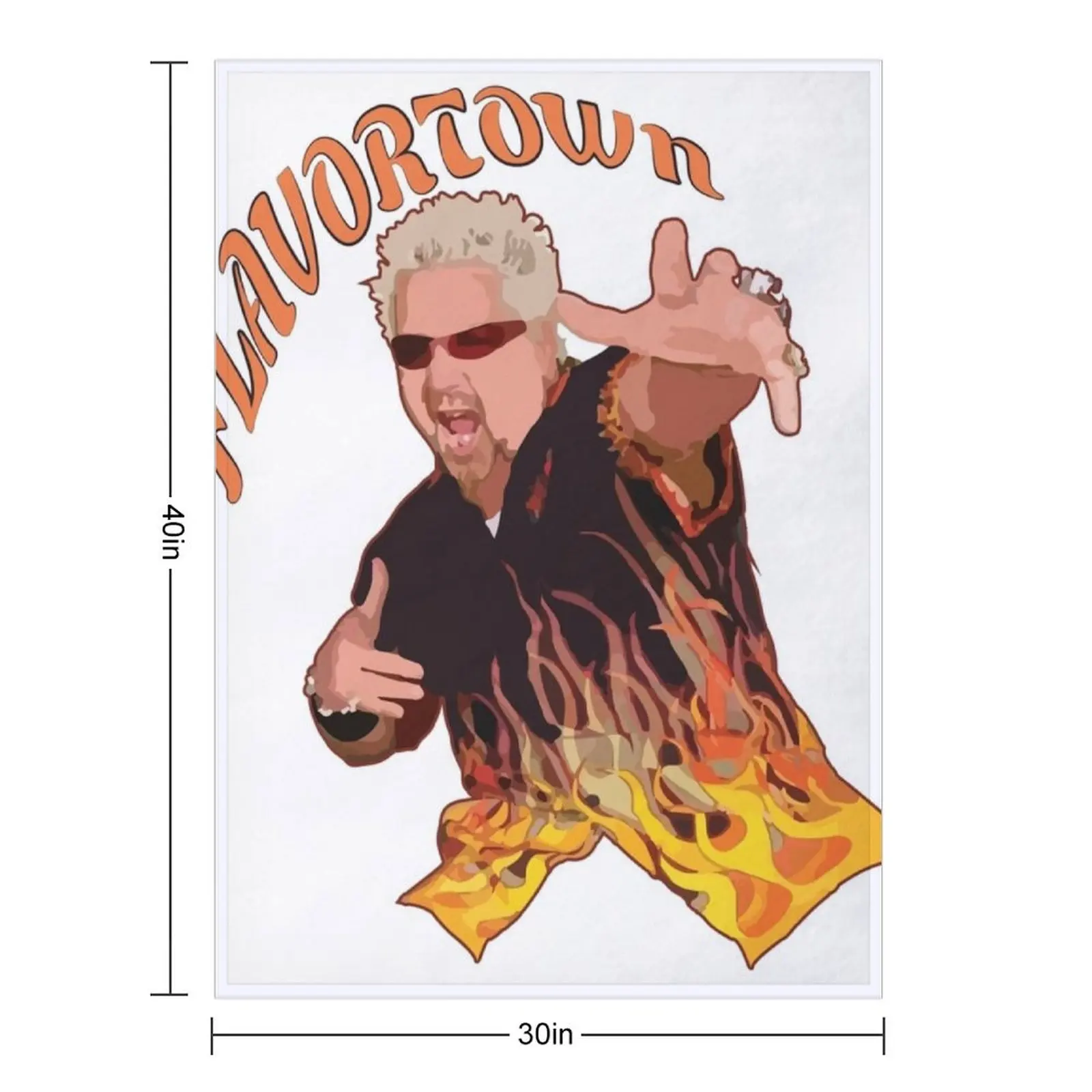 Guy Fieri Flavortown Throw Blanket Soft Plaid Personalized Gift Luxury Bed Fashionable Hairys Fashion Sofas Blankets