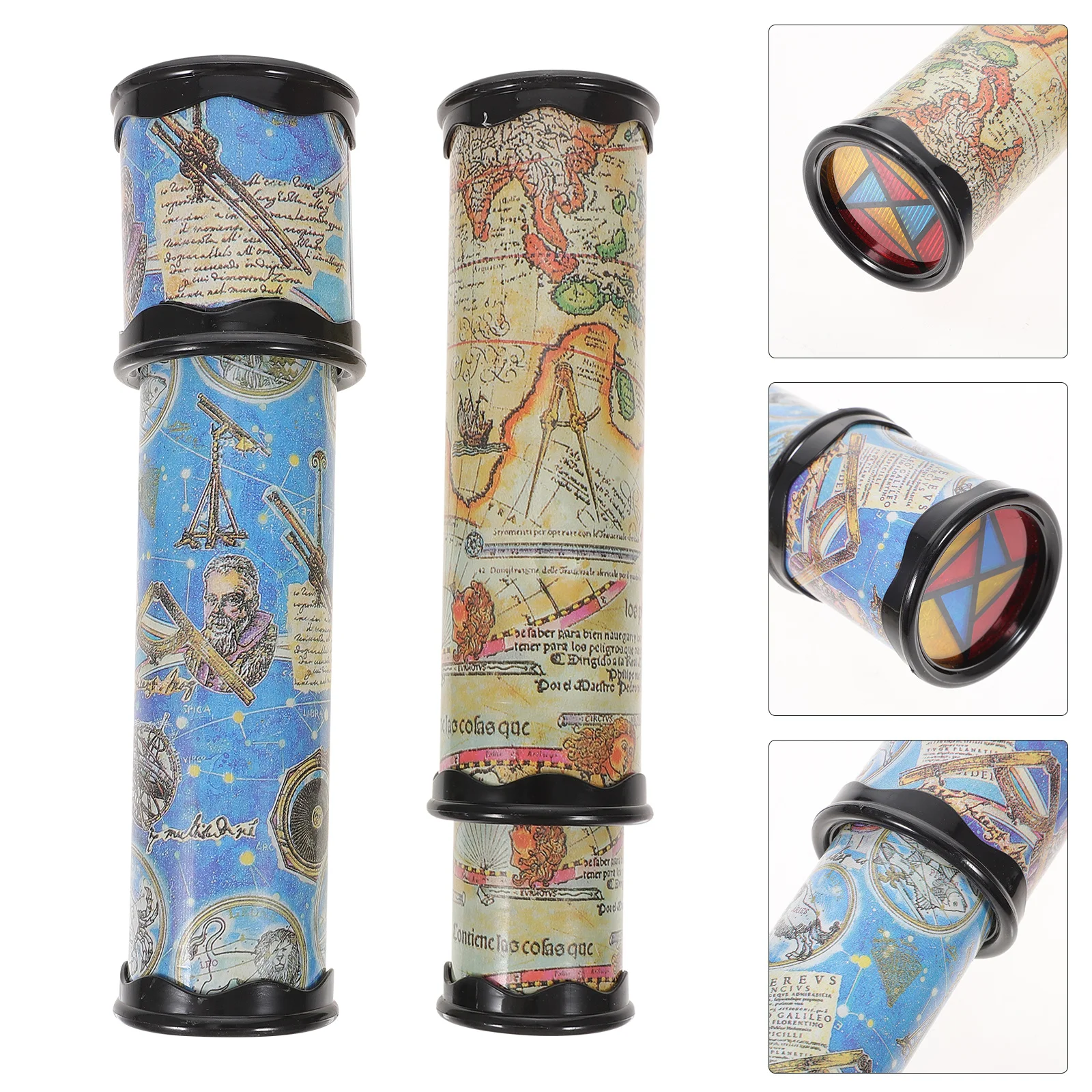 2pcs Rotating Kaleidoscope For Kids Plastic Educational Parent-Child Interactive Plaything Kaleidoscope Scope Children