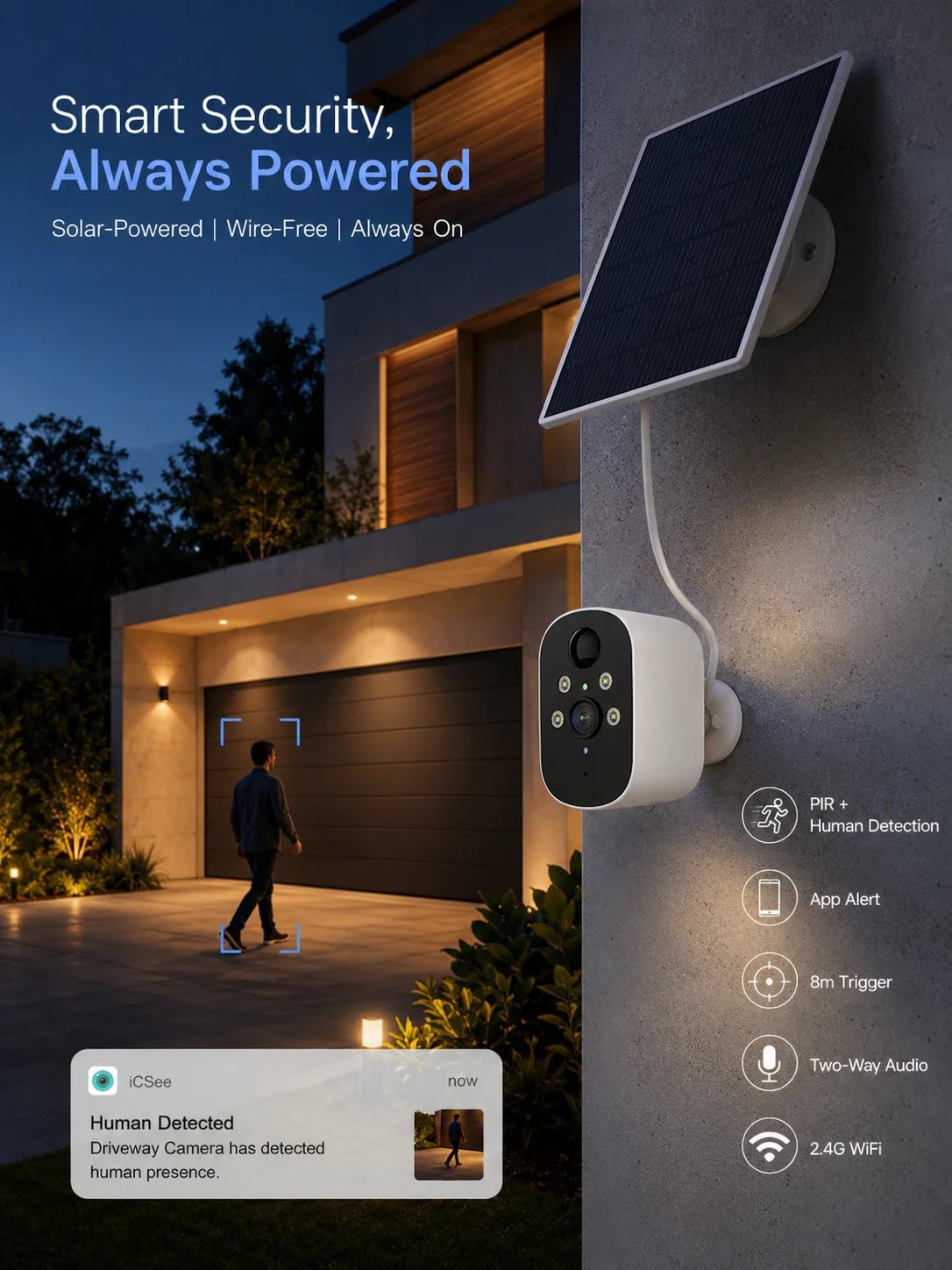 camera-de-securite-solaire-exterieure-3mp-connexion-bluetooth-4000mah-autonomie-1-mois-detection-pir-8m-audio-bidirectionnel-4-led-ip65