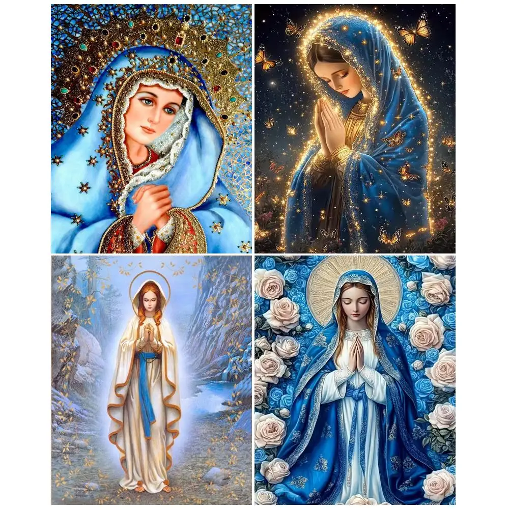 

GATYZTORY Religion Paint By Numbers Arts and Crafts Drawing Kit Figure Abstract Hand Painting Markers By Numbers