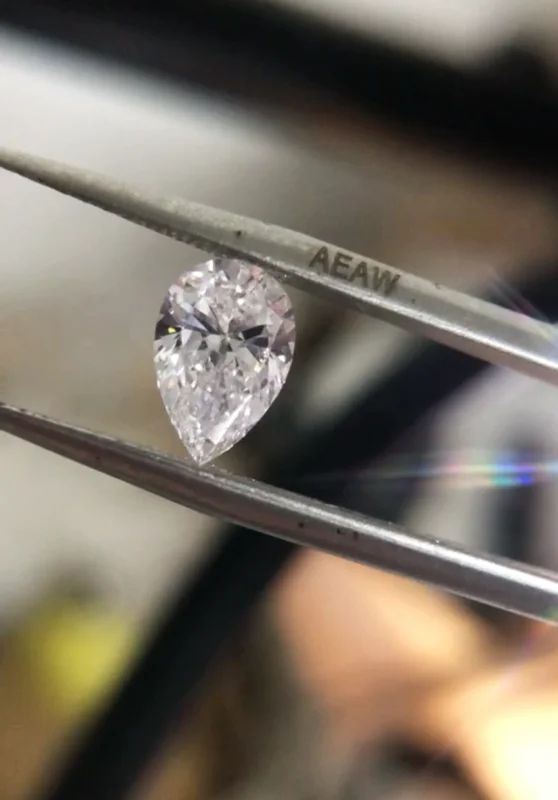 Tear Drop Lab Grown Diamond Pear Shape CVD HPHT Water Drop 1.0ct 5*8MM  VS1 D Color