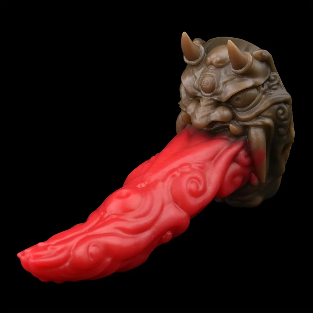 ELKKOST سيليكون الخيال الوحش اللسان تصميم بعقب المكونات حجم S M L XL XXL متعدد الألوان الشرج دسار مع شفط كأس الجنس لعب