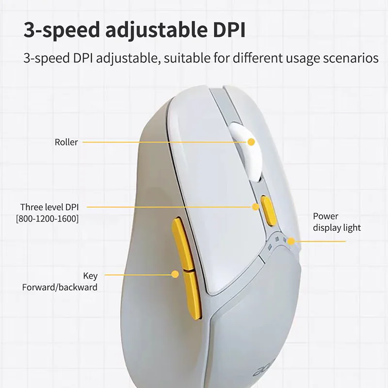 فأرة صامتة قابلة لإعادة الشحن من Acer ، ماوس مكتب منزلي لأجهزة الكمبيوتر المكتبية ، كمبيوتر محمول ، كمبيوتر لوحي ، كمبيوتر شخصي ، بلوتوث ،