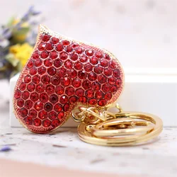 Brand New Heart Crystal Rhinestone Key Chain Holder Women Car Key Chain Bag Pendant