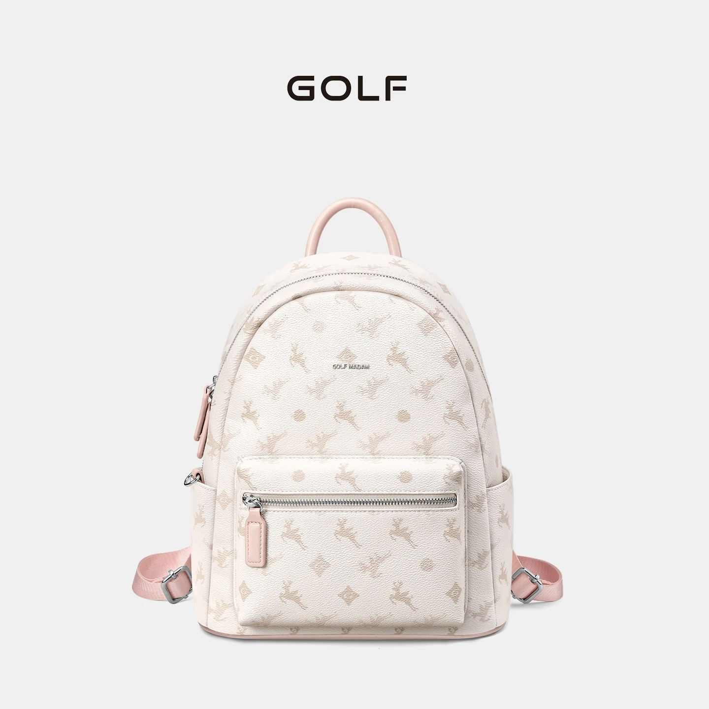 GOLF Leather Printed Ladies Backpack for Women 2026 New Fashion Trendy Commuter Bag Casual Dual Strap Backpack  Zipper Closure view 2