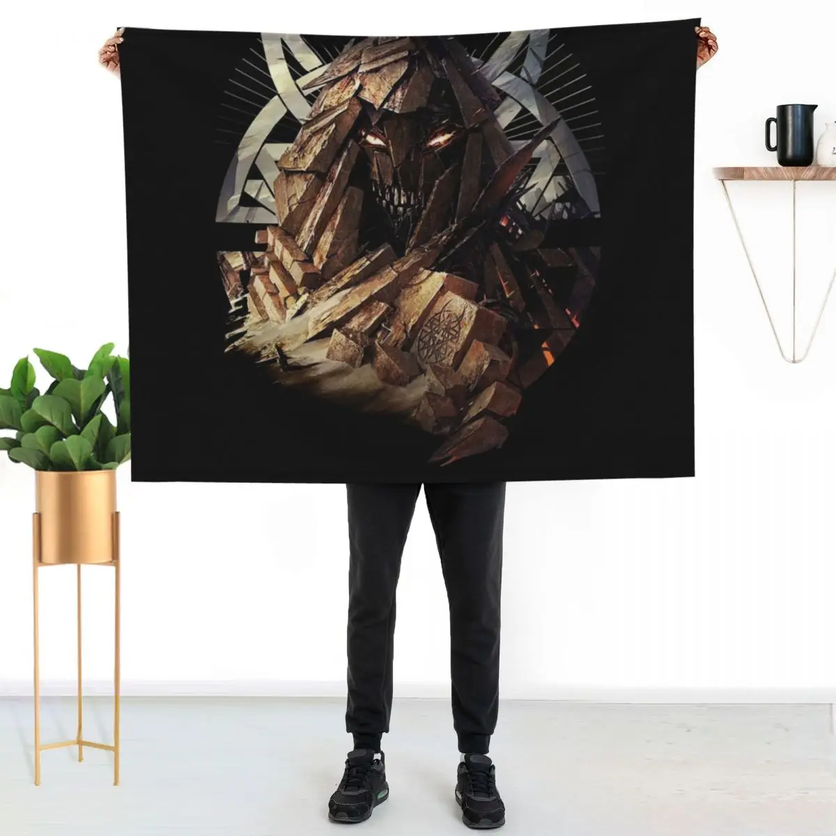 Disturbed Throw Blanket warm winter Softest Flannel Blankets For Sofas cosplay anime Baby Blankets