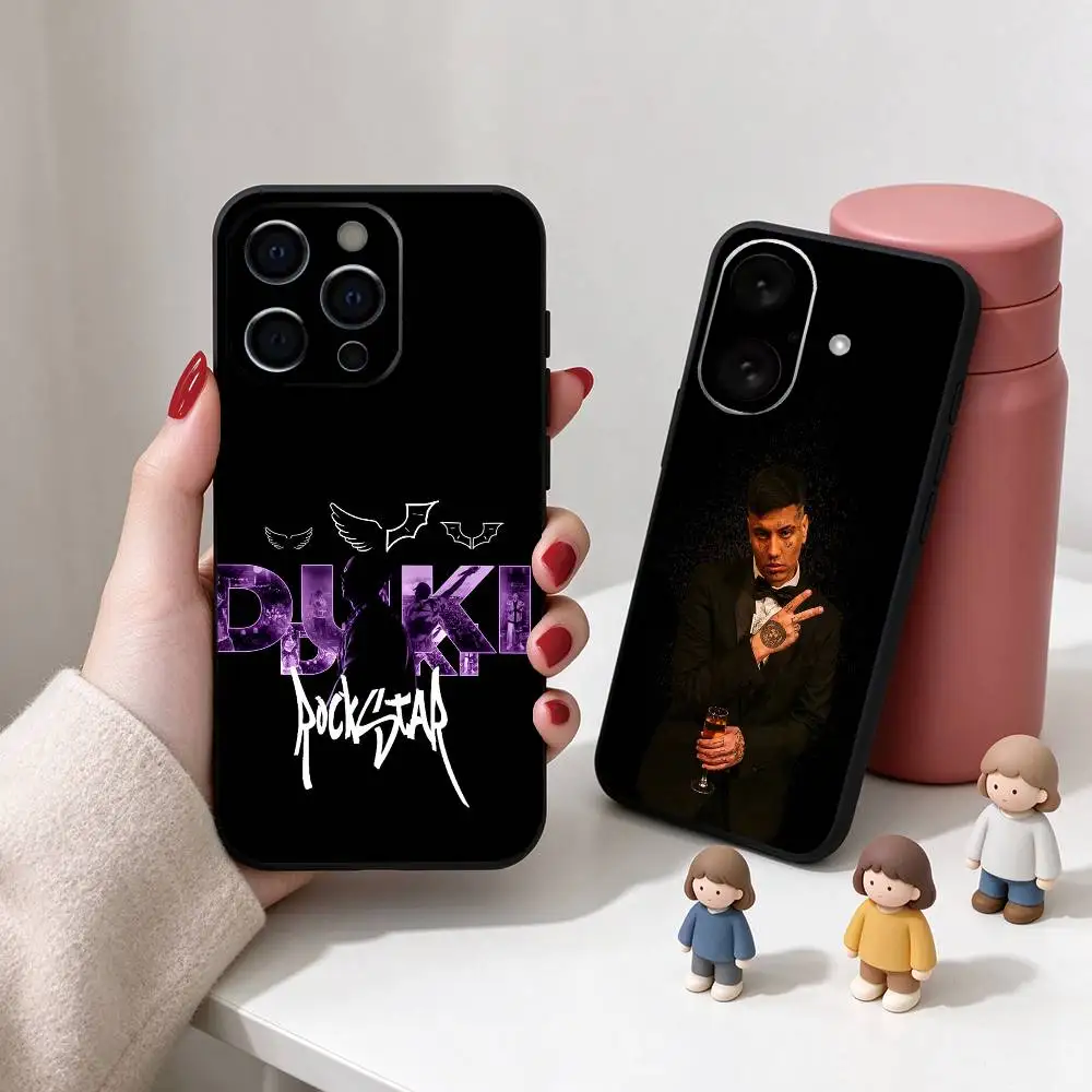 Fashion Rapper DUKI  Phone Case For iPhone 18,17,16,15,14,13,12,11 Plus,Pro Max, Others Soft Black Cover Gift