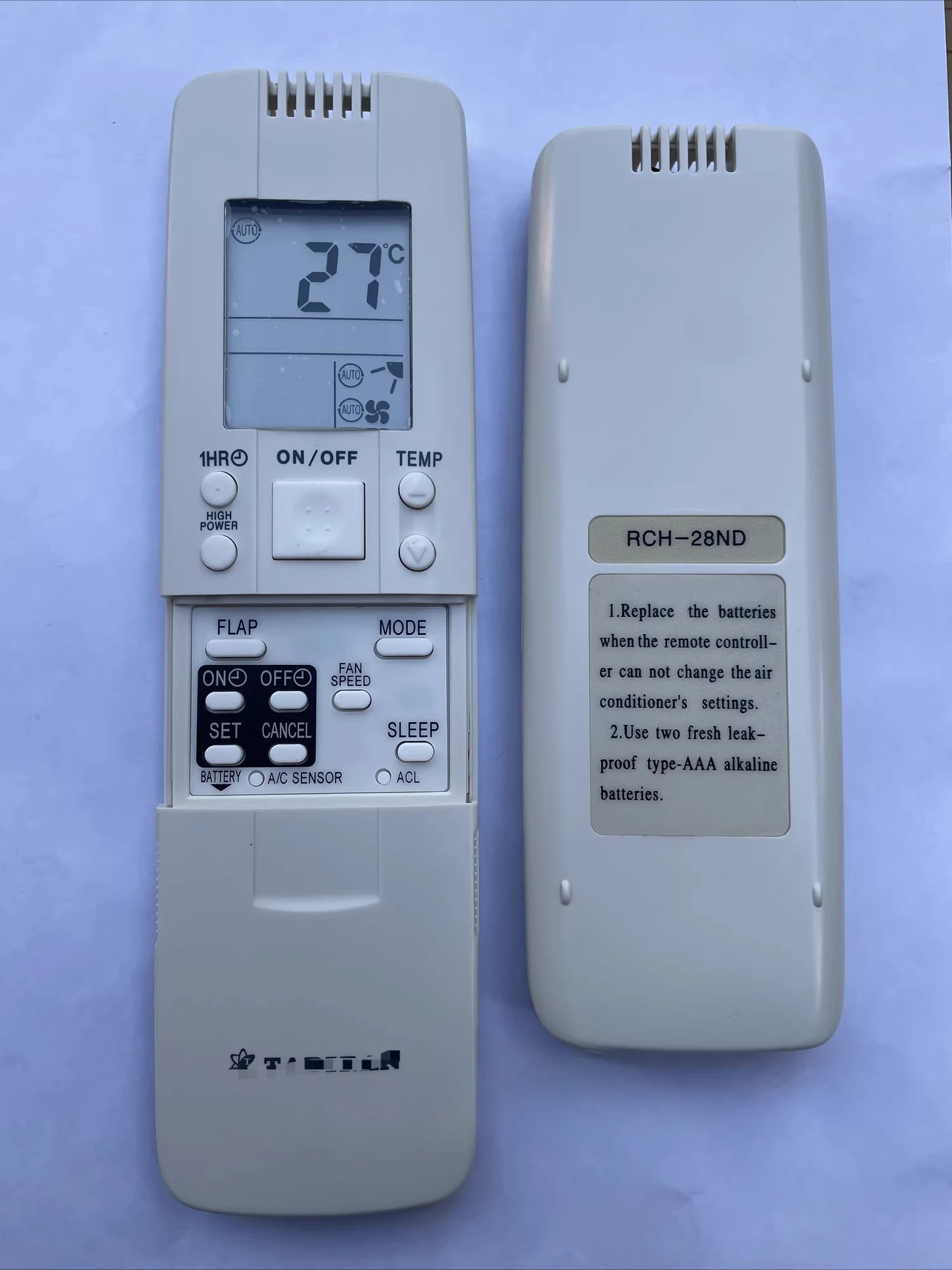 Air Conditioning Remote Control RCH-28ND for Hisenses English (Without Battery)