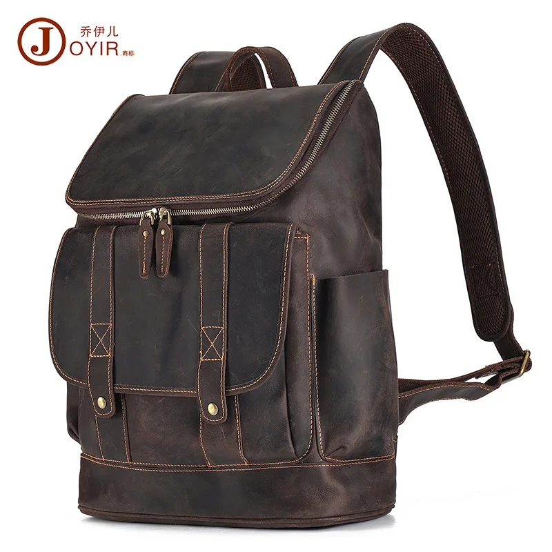 حقيبة ظهر جلدية كلاسيكية للرجال حقيبة كمبيوتر للأعمال حقيبة سفر حقيبة رجالية إكسسوارات عصرية هدية عيد ميلاد راقية جديدة #5