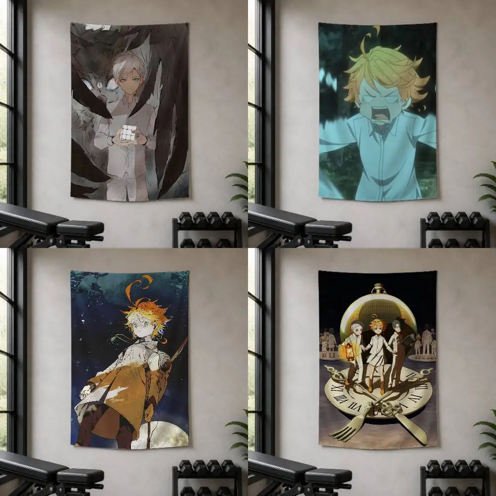 The Promised Neverland Decorative Hanging Flag with Grommets for Garage Bedroom Dorm Wall Decor