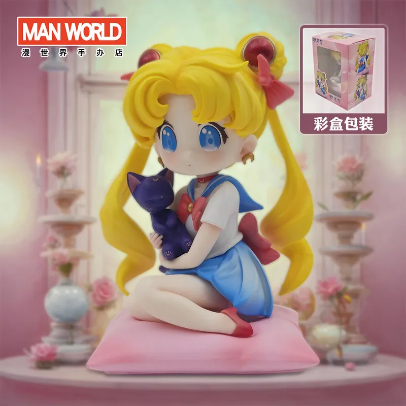 Kawaii Q-Style assis marin lune & Usagi Tsukino Gk Statue-anime assis châssis de voiture modèle ornements figurine à collectionner pour les Fans