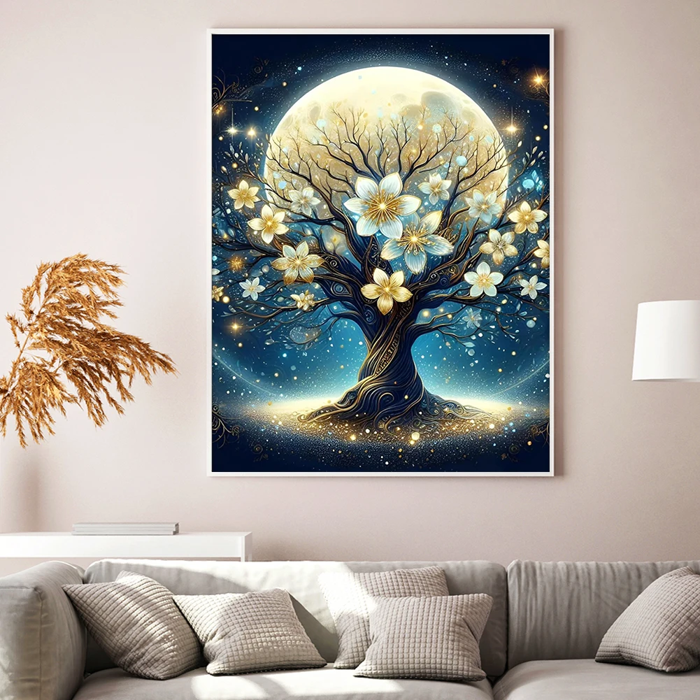 

Full Embroidery cotton Thread 11CT Printed Landscape Cross Stitch 40x50cm