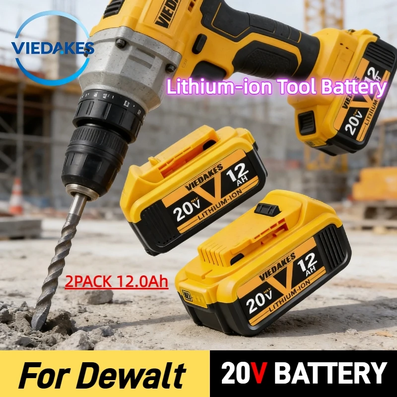 

Original 20V rechargeable Lithium Ion tool battery, 8AH 10AH 12AH, For Dewalt 20V battery DCB200 DCB201 DCB206